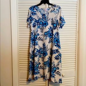 Jessie dress blue and white